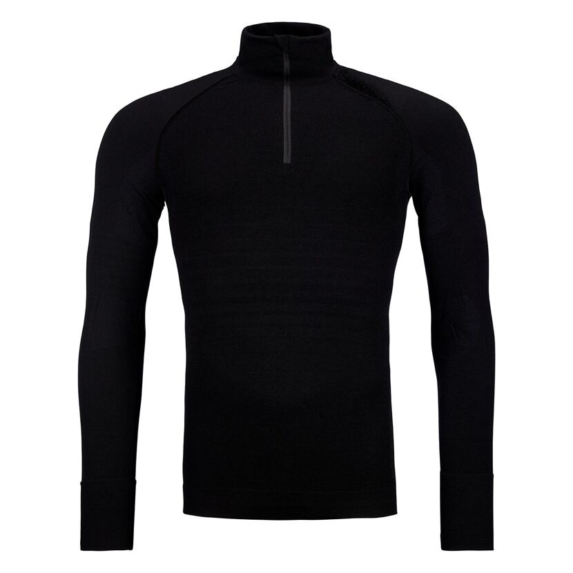 T-shirt Merino da uomo 230 Competition Zip Neck Ortovox Black Raven