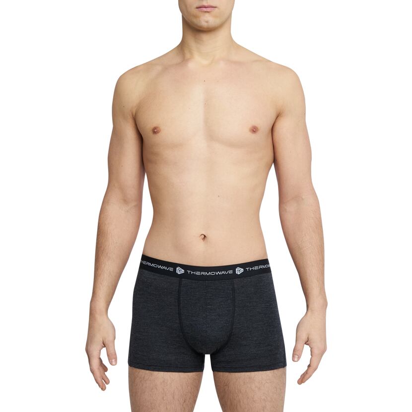 Pánské funkční boxerky MERINO LIFE Thermowave tmavě šedá