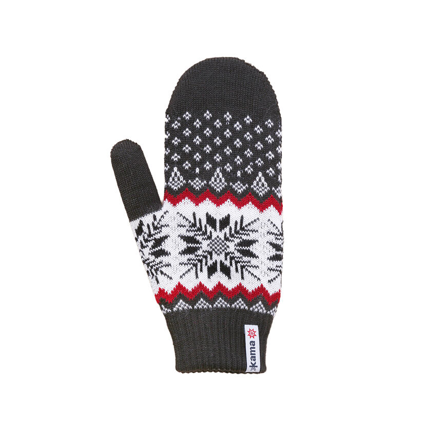 Mănuși tricotate cu un deget Merino Kama R109 - Negru