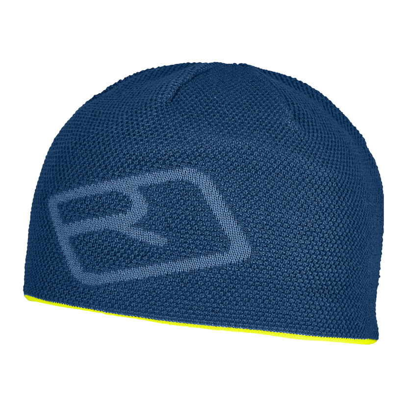 Căciulă Ortovox Merino Logo Knit Beanie - Petrol Blue