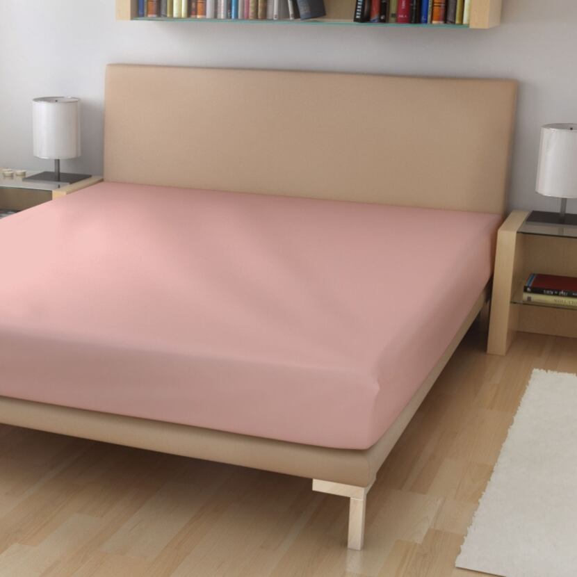 Bavlněné Jersey prostěradlo růžová