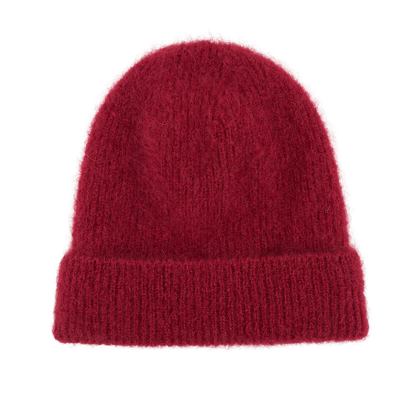 Mohair muts Woolee Capsule, rood