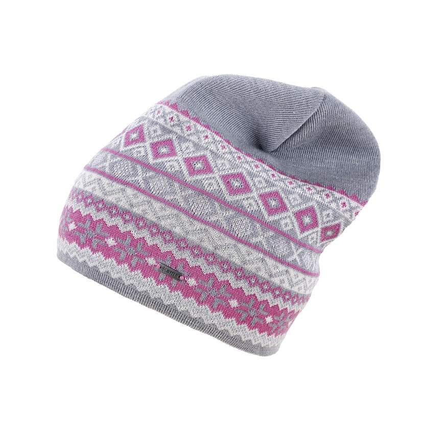 Strickmütze Merino Kama A135 hellgrau