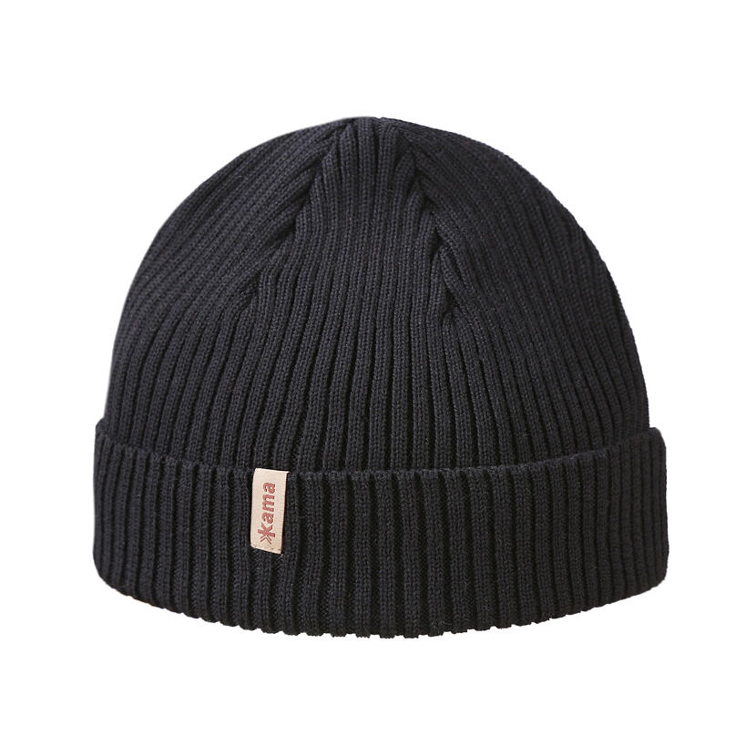 Pletená čepice Merino Kama A148 černá