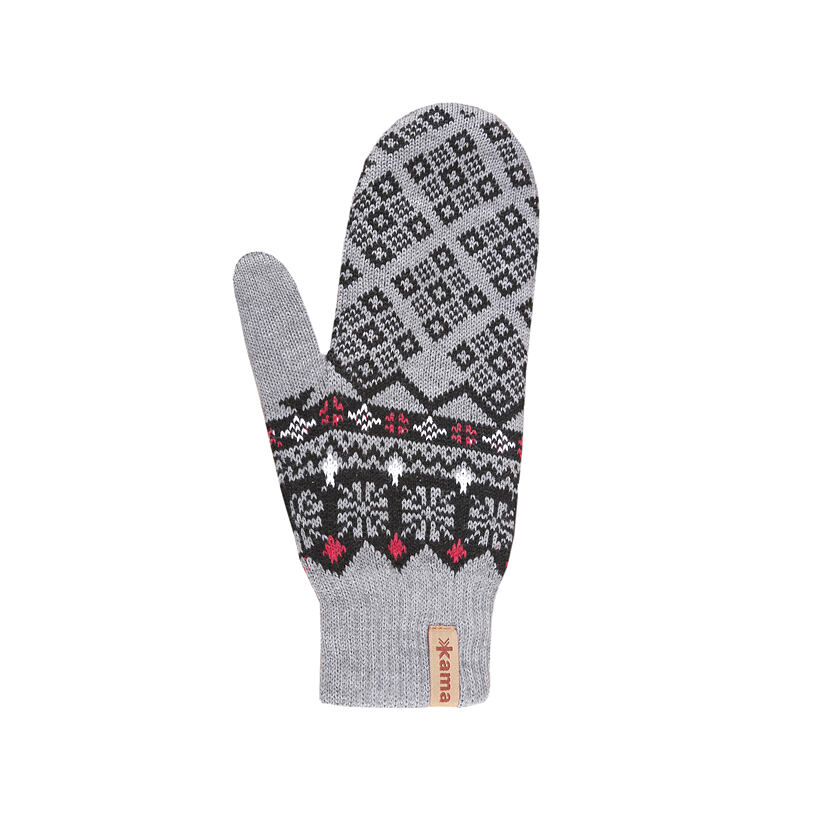 Pletené palčáky Merino Kama R111 světle šedá