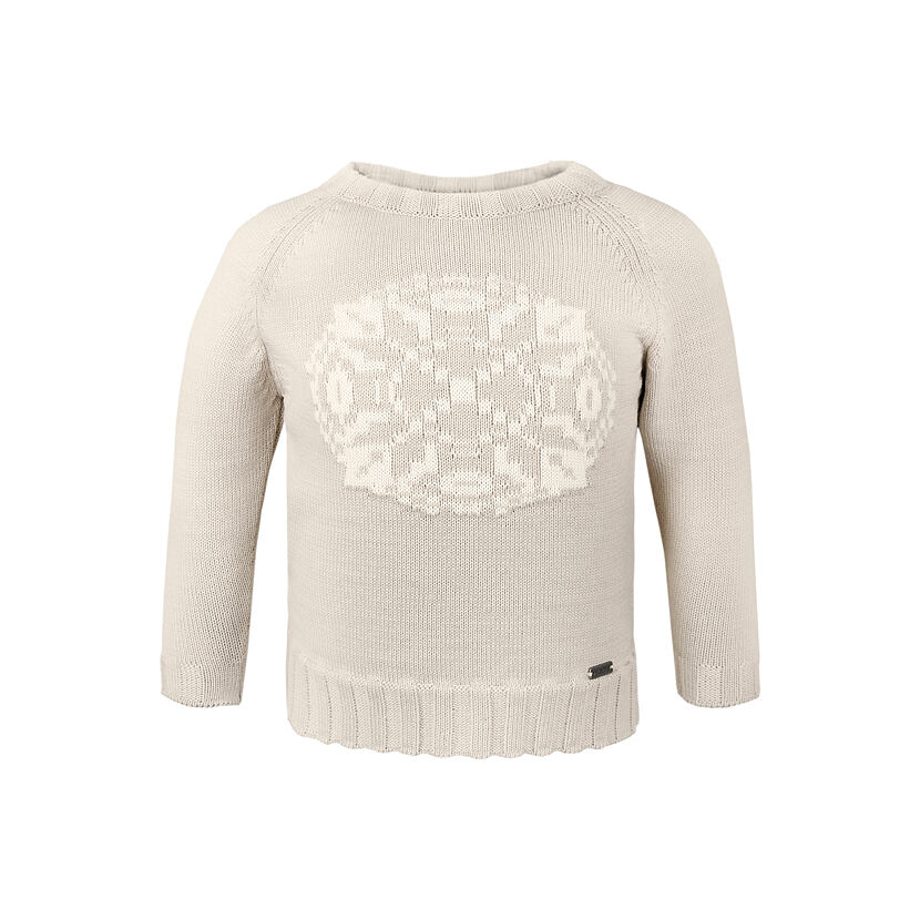 Kid's Merino knit sweater Kama 1014 - Off white