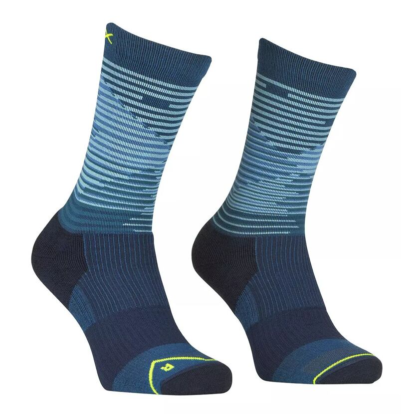 Heren sokken Merino Ortovox All mountain Mid socks petrol blue