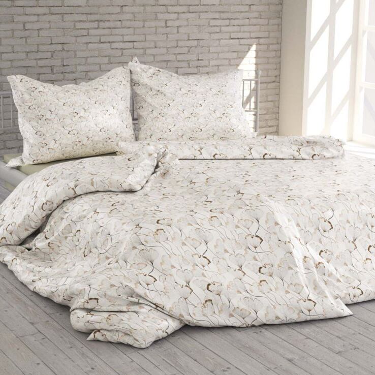 Cotton Bedding Ginkgo White