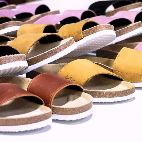 Women's “Trepky“ Orthopaedic Cork Sliders Beige