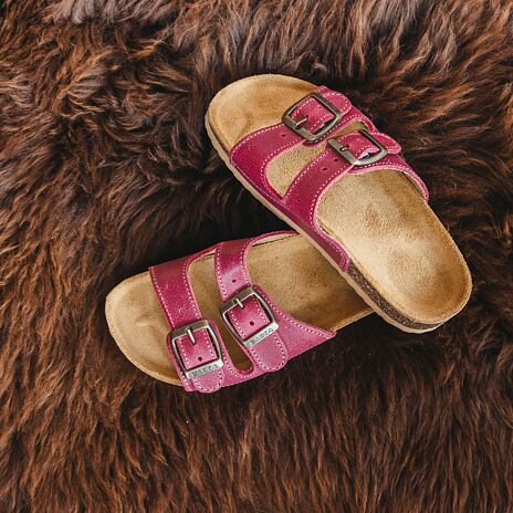 Kids’ Orthopaedic Cork Sliders Pink