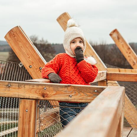 Pull en laine tricotée pour enfants S14 rouge