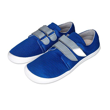 Teniși barefoot respirabili cu velcro pentru copii "Beda" - albastru