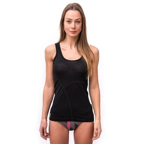 Women’s Sensor Merino Active Vest Top Black