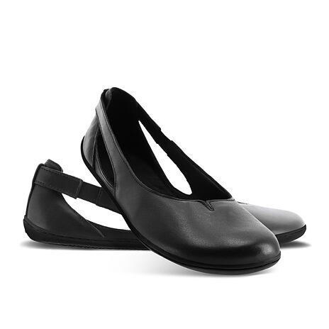 Lederen barefoot ballerina's Bellissima zwart