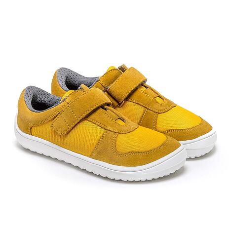 Dětské kožené barefoot tenisky Be Lenka Joy žlutá