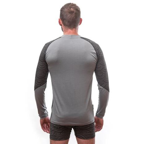 Funktionsshirt für Herren Sensor Merino Impress grau/maori