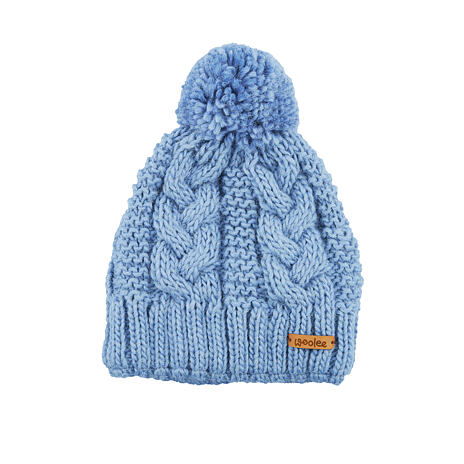 Bonnet Woolee V15 en laine pour enfant bleu clair