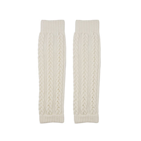 Traditional Merino Wool Leg Warmers White