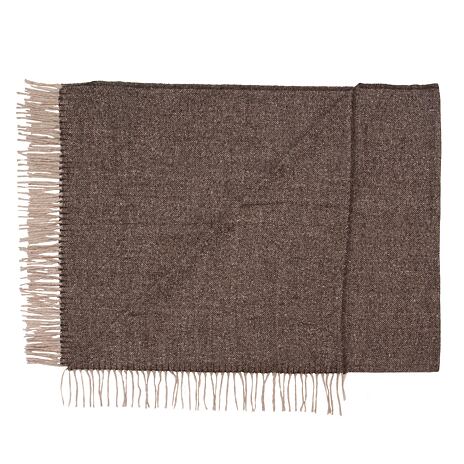 Woolee Throw with Sheep’s Wool Brown