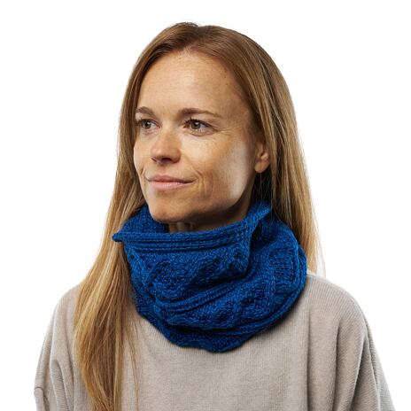 Wollen Vlnka N03 nekwarmer blauw