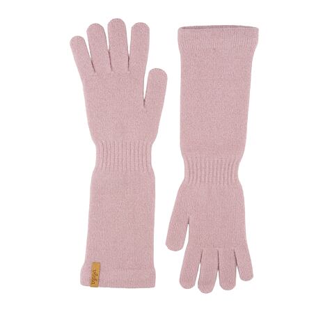 Guanti lunghi in lana e cashmere Vlnka R04 rosa