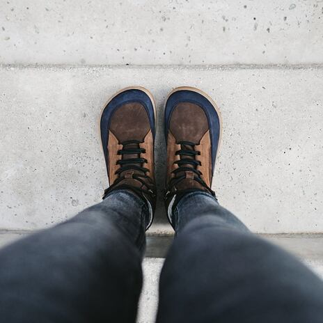 Be Lenka York Leather Ankle Barefoot Boots Brown