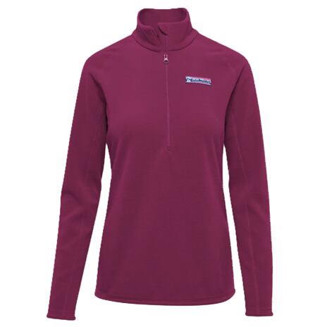 Women's THERMOWAVE Fleece Top with Zip Red