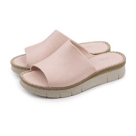 Damen Leder-Flip Flops Brigita rosa