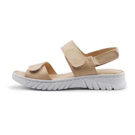 Women's leather sandals Victoria beige