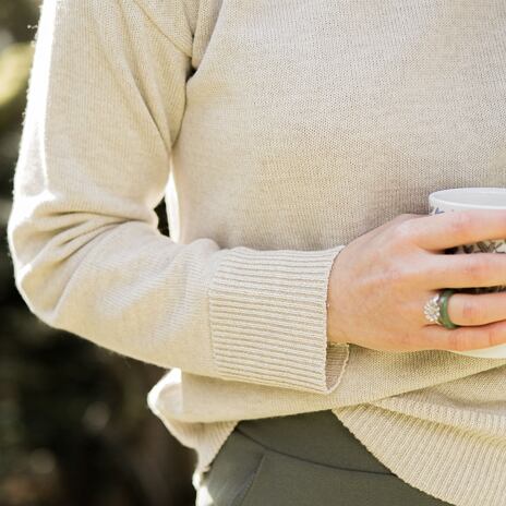 Leichter Wollpullover für Damen Vlnka natur