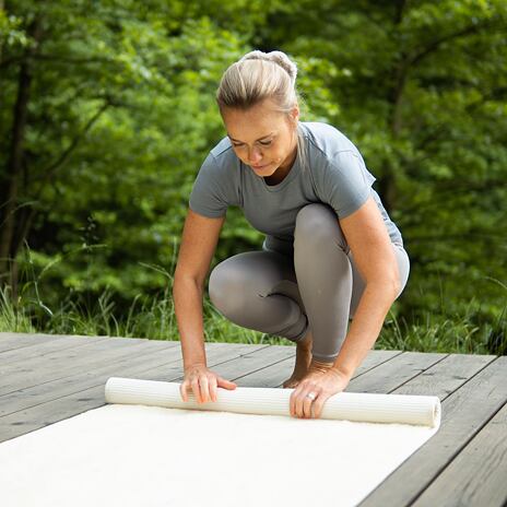 Tapis de yoga en laine mérinos