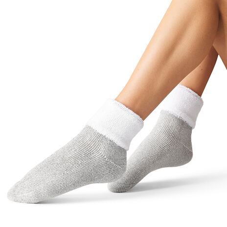 Merino Wool Terry Socks White