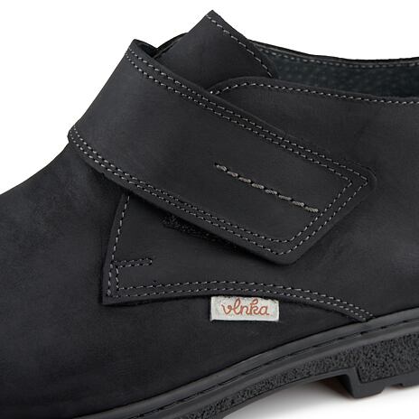 Chaussures basses en cuir pour hommes Adrian, noir