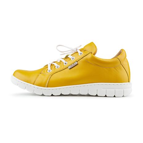 Baskets en cuir pour femmes Nina, jaune