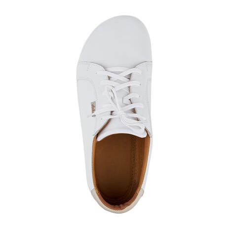 Barfuß-Ledersneakers für Herren Mira weiß