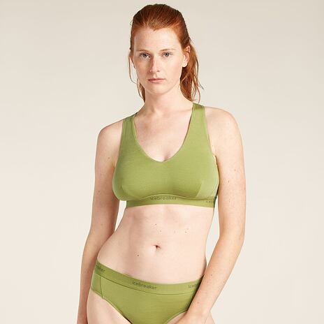 Podprsenka Merino 125 Cool-Lite Sprite Racerback Bra Icebreaker Olive