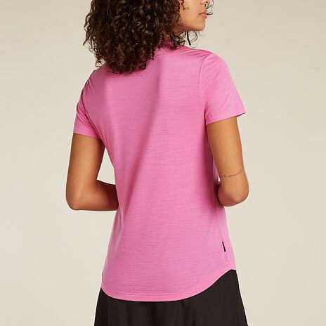 Dámské tričko Merino Blend 125 Cool-Lite Sphere SS Scoop Tee Icebreaker Pop