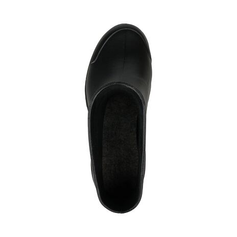 Knöchelhohe Gummistiefel für Damen mit Woll-Innensohle schwarz