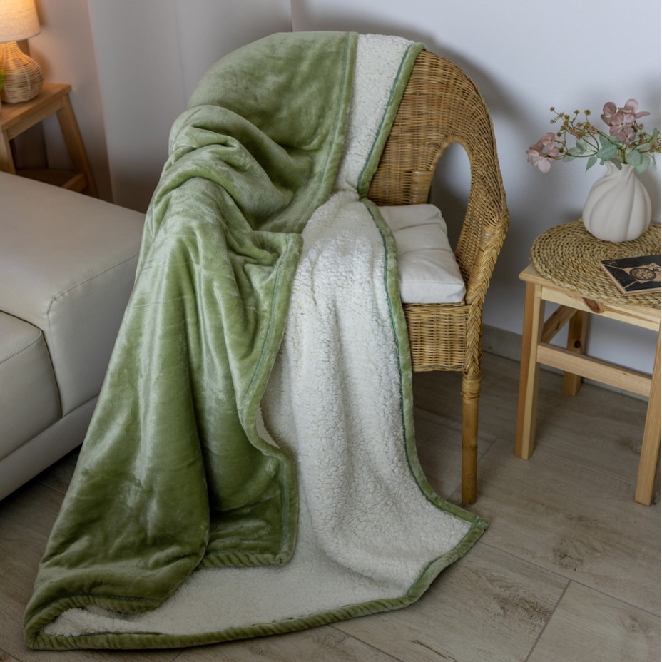Mikroplüschdecke grün