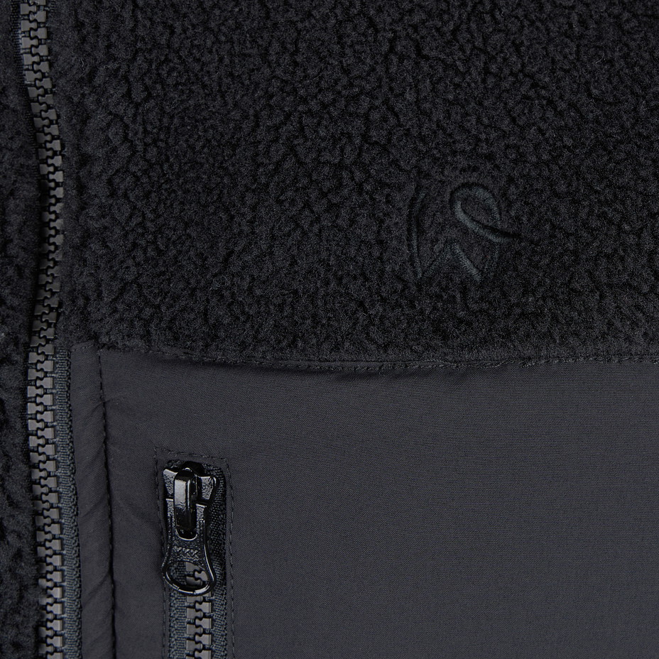 Pánská fleecová mikina s obousměrným zipem černá