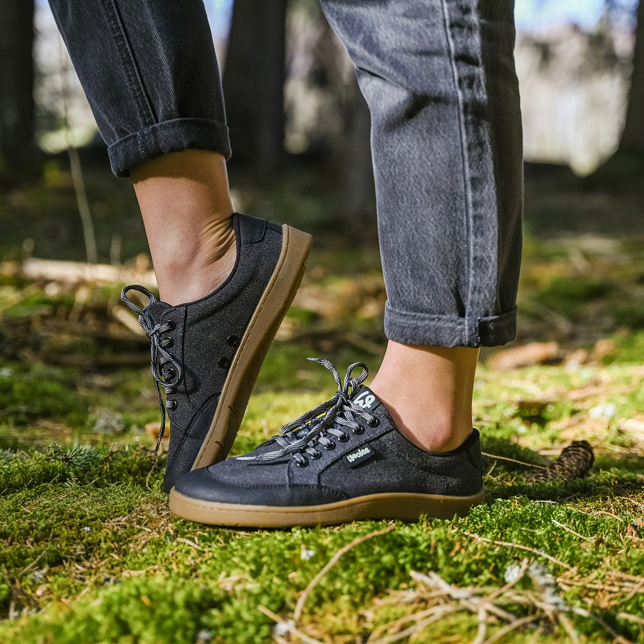 Dámske barefoot textilné tenisky Oxy čierna