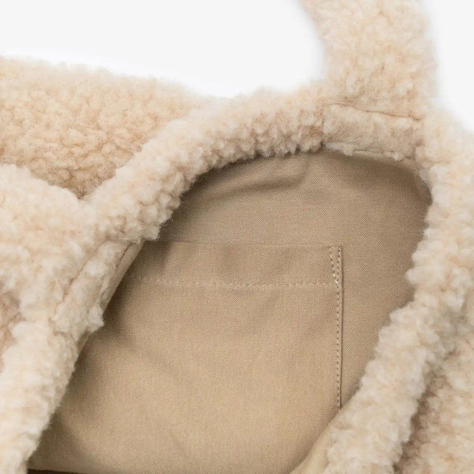 Vlněná Merino taška přes rameno béžová