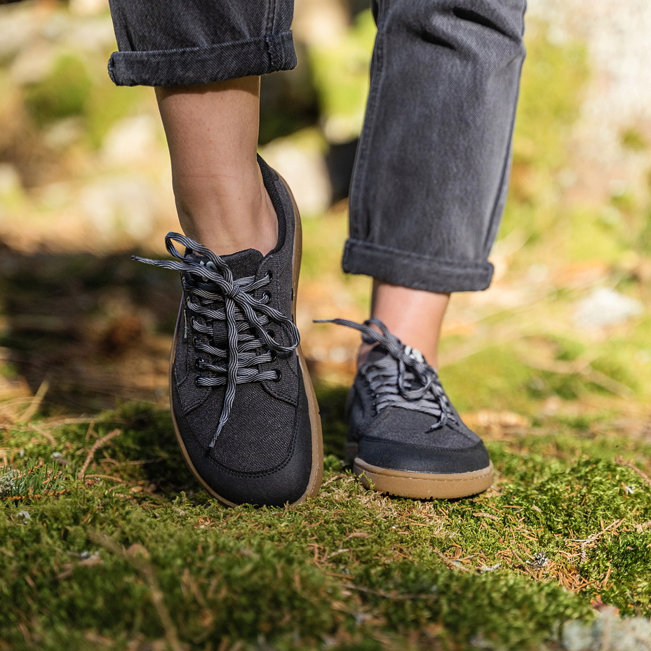 Damen Barfuß-Textil-Sneaker Oxy schwarz