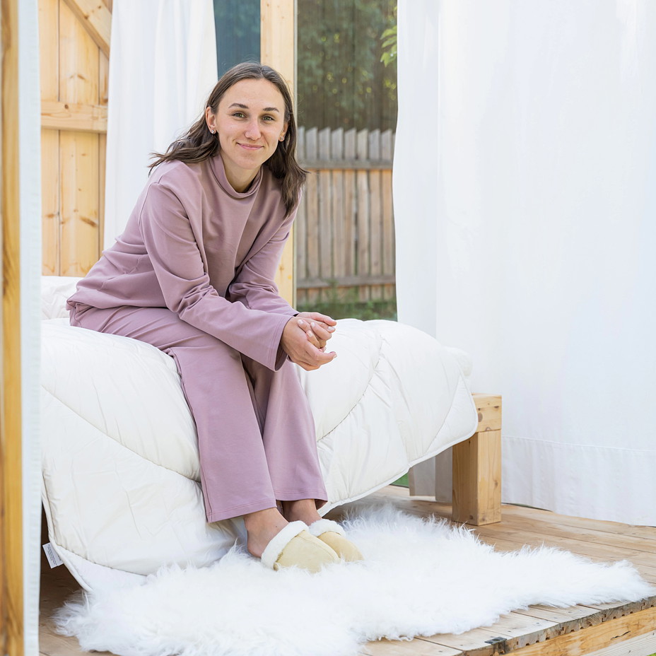 Dames katoenen joggingbroek met elastiek in taille, roze