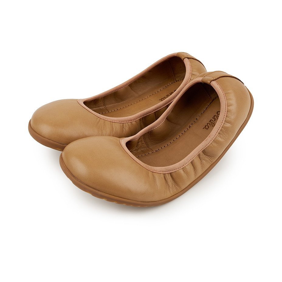 Kožené barefoot baleríny Kara, hnedá