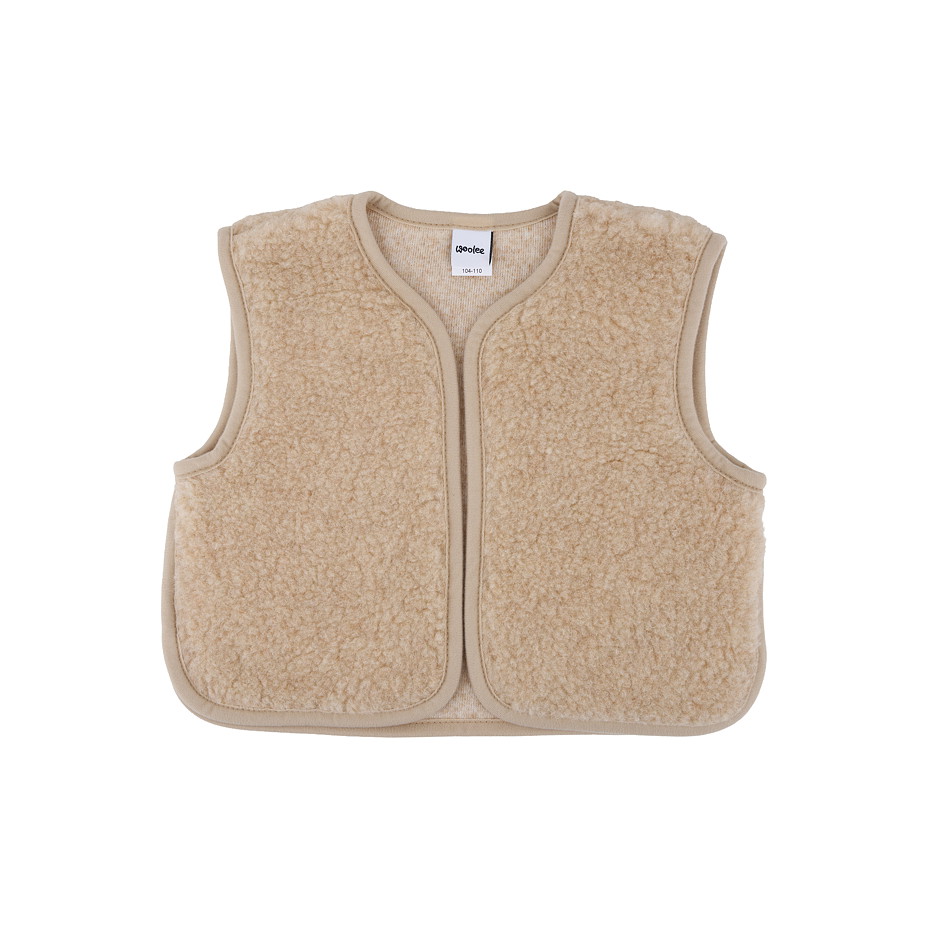 Kinder wollen vest Junior, beige