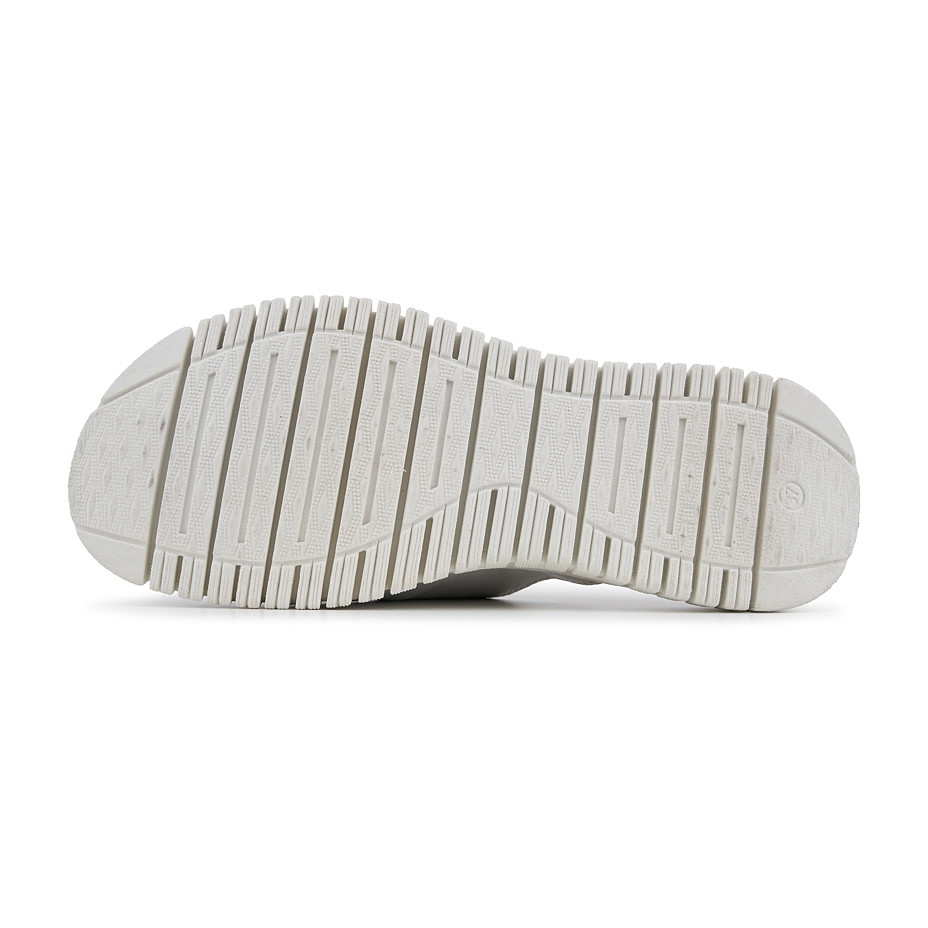 Women's leather slides Regina, light grey