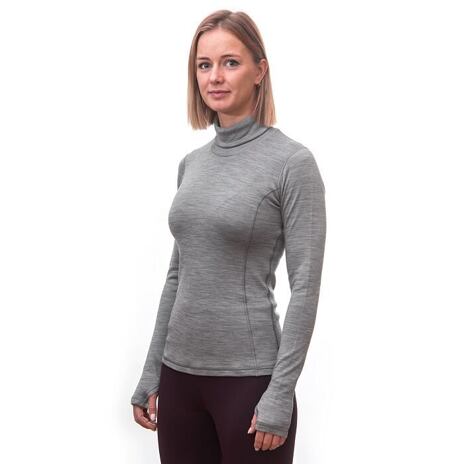 Women’s Sensor Merino Bold Performance Roll Neck Top Cool Grey