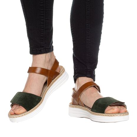 Women’s “Veronika“ Leather Sandals Green