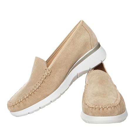 Chaussures basses en cuir pour femmes « Ester » beige